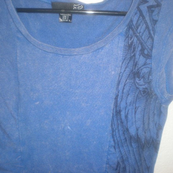 FOX GIRLS RACING CO.   T-Shirt     Blue   Size  Small   Top - Picture 1 of 4